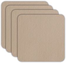 ASA Selection Coasters - Leather Optic Fine - Stone - 10 x 10 cm - 4 Pieces