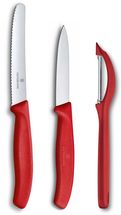 Victorinox Knife Set Swiss Classic - Red - 3-Piece