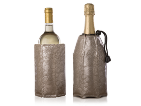 Vacu Vin Wine and Champagne Bottle Cooler - Active Coolers - Sleeve - Platinum - 2 Pieces