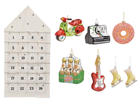 Sareva Advent Calendar - with 6 baubles - House - White