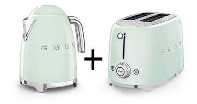 SMEG Toaster + Kettle Pastel Green