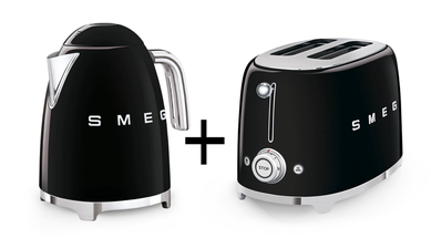 SMEG Toaster + Kettle Black