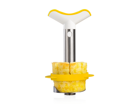Vacu Vin Pineapple Cutter Rings and Blocks - Stainless Steel - White / Yellow
