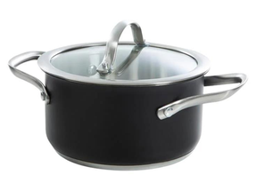 BK Cooking Pot Purity Black - ø 16 cm / 1.5 Liter - without non-stick coating
