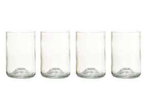 Rebottled Water glass Transparent 330 ml - 4 Pieces