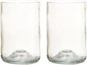 Rebottled Water Glass Transparent 330 ml - 2 Pieces