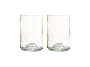 Rebottled Water Glass Transparent 330 ml - 2 Pieces