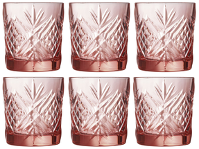 Arcoroc Glass Broadway Tumbler Pink 300 ml - 6 Pieces