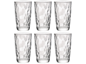 Bormioli Rocco Long Drink Glasses Diamond Transparent 470 ml - 6 Pieces