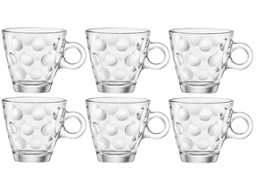 Bormioli Rocco Espresso cups Dots Transparent 100 ml - 6 Pieces