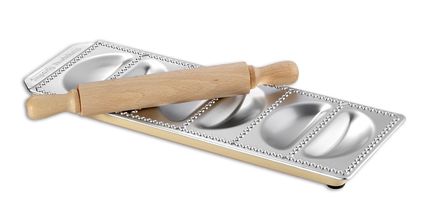 Imperia Ravioli Maker With Rolling Pin - 6 Sections