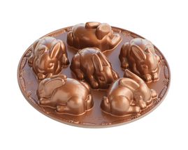 Nordic Ware Baking Tray Baby Bunny Copper - 6 Pieces
