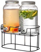 Sareva Drink Dispenser - with holder - 2 x 3 Liters