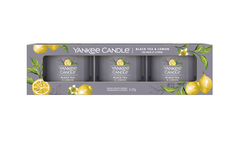 Yankee Candle Gift Set Black Tea &amp; Lemon - 3 Pieces