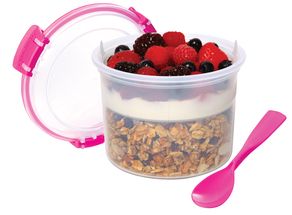 Sistema Breakfast Container To Go Pink