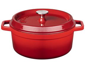 Sola Casserole with Lid Red Ø28 cm
