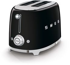 SMEG Toaster 2 slice - Black - TSF01BLEU