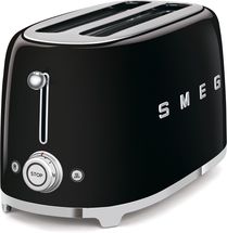 SMEG Toaster 4 slice - Black - TSF02BLEU