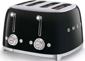 SMEG Toaster 4 slice - Black - TSF03BLEU