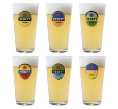 Vedett Beer Glasses Extra 330 ml - Set of 6