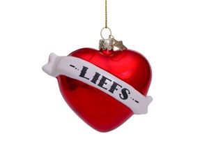 Vondels Christmas Tree Decoration Heart with text