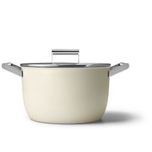 SMEG Cooking Pot - with lid - Cream Matt - ø 26 cm / 7.7 Liter