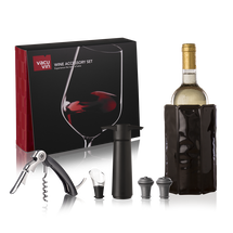 Vacu Vin Wine Set Accessories - Black - 6-Piece
