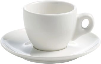 Maxwell &amp; Williams Espresso cup with saucer White Basics Round 70 ml
