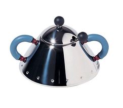 
Alessi Sugar Bowl - with spoon - 9097 - Blue - 200 ml - by Micheal Graves