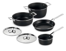 Alessi Pan Set Pots&Pans Black 4-Piece