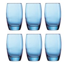Arcoroc Water Glass Salto Blue 350 ml - Set of 6