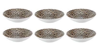 Cookinglife Deep Plates Leopard ø 21 cm - 6 Pieces
