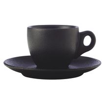 Maxwell &amp; Williams Cup and Saucer Caviar Black 80 ml