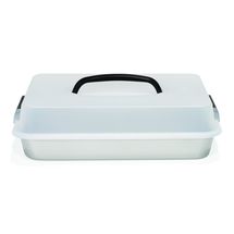 Patisse Baking Tin Silver Top With Carrying Lid 35 x 24 cm