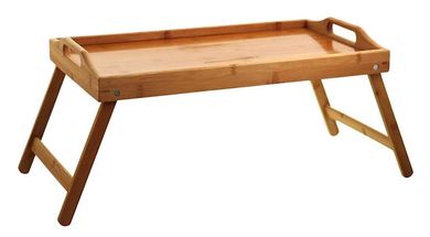 CasaLupo Bedside Table / Serving Tray Organic Bamboo 50 x 30 cm