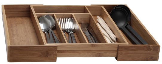 Cookinglife Extendable Cutlery Tray - Wood