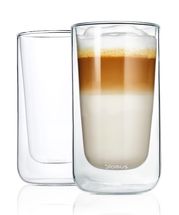 Blomus Double-Walled Glass Mugs Latte Macchiato Nero 320 ml - Set of 2