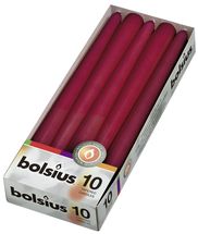 Bolsius Taper Candles Wine Red - Pack of 10