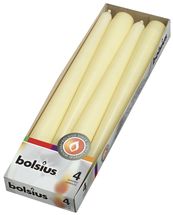 Bolsius Taper Candles Ivory - Pack of 4