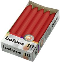 Bolsius Dinner Candles Red - Pack of 10