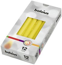 Bolsius Taper Candles Yellow 24.5 cm - 12 Pieces