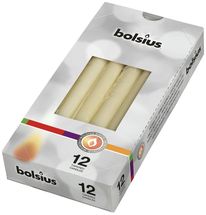 Bolsius Taper Candles Ivory - Pack of 12