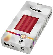 Bolsius Taper Candles Red - Pack of 12