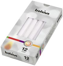 Bolsius Taper Candles White - Pack of 12