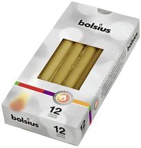 Bolsius Taper Candles Gold - Pack of 12