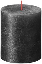 Bolsius Pillar Candle Shimmer Antraciet 80/68 mm