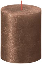 Bolsius Pillar Candle Shimmer Copper - 8 cm / ø 7 cm