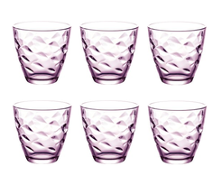 Bormioli Glasses Flora Pink 250 ml - Set of 6