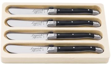 Laguiole Style de Vie Butter Knives Black - Set of 4