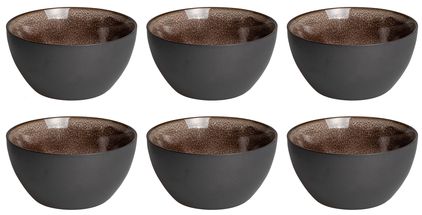 Cookinglife Bowls Dark Brown ø 14 cm - 6 Pieces